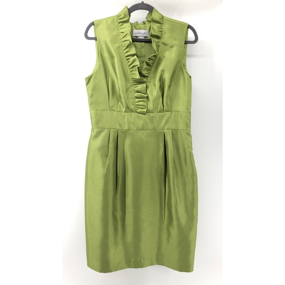 ruffle collar cocktail dress